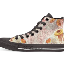 Jellyfish Ernst Haeckel; Новинка; дизайнерская Повседневная парусиновая обувь; обувь на заказ; Прямая