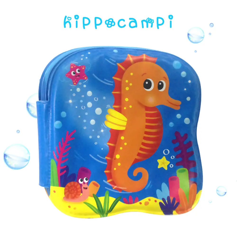Водонепроницаемая книга для ванны игрушки для воды Книга ПВХ раннее развитие обучающий образовательный крутой обучающие игры животные Дети подарок - Цвет: hippocampus