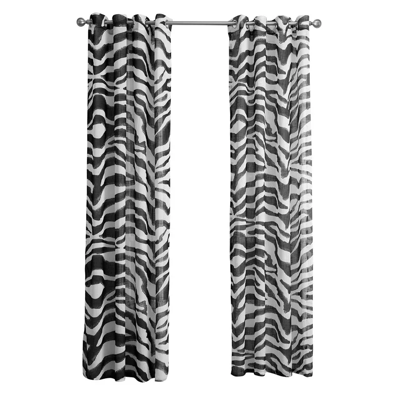 SunnyRain 1 шт. зебра полоса отвесная занавеска для шторы на окна для гостиной для спальни драпировка топ с люверсами Пробивка - Цвет: zebra stripe