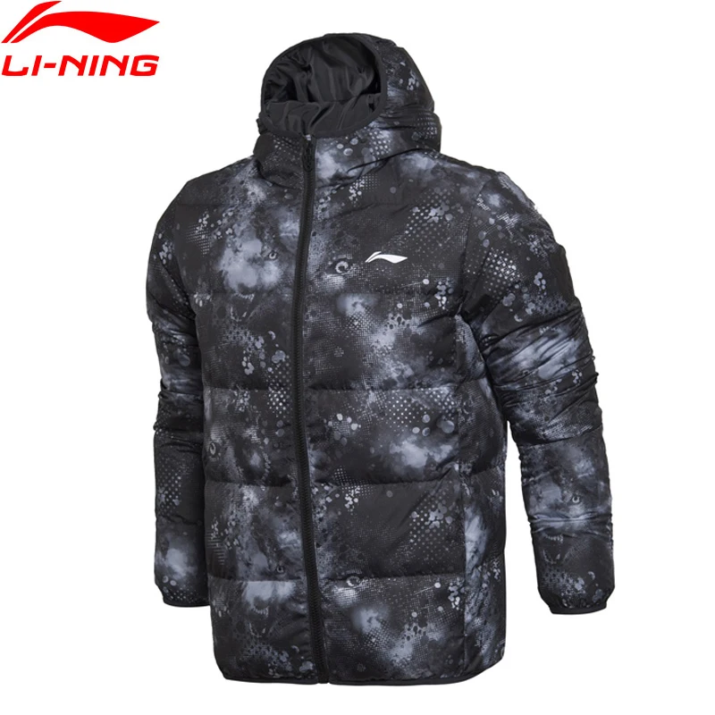 Ли-ning мужчины баскетбольной серии коротких вниз куртка теплая регулярно Пригонка комфорта Подкладка зимние куртки AYML023 MWY265