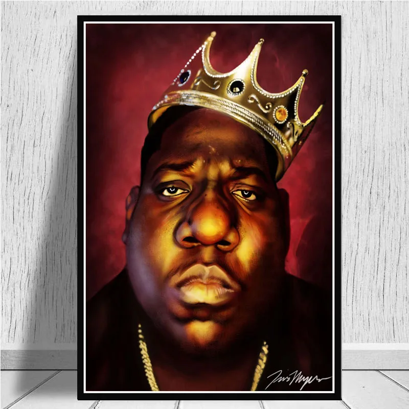 Известный B.I.G Biggie Smalls Тупак Шакур раппер король художественный постер Картина Настенная картина домашний декор, плакаты и принты - Цвет: 0014