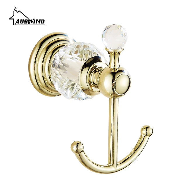 European Style Solid Br Chrome Crystal Metal Coat Hooks European Style Solid Br Chrome Crystal Metal Coat Hooks Decorative Wall Hanger Bathroom Accessories