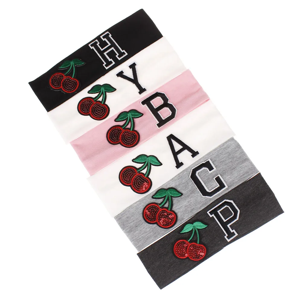 Повязка на голову с надписью Cherry для маленьких мальчиков и девочек аксессуары