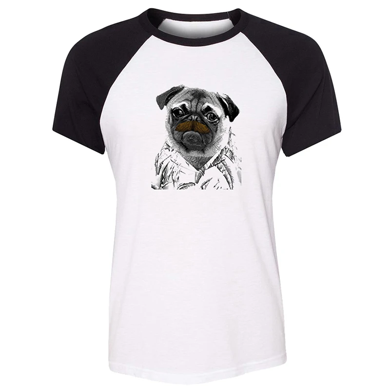 Женская футболка с принтом в стиле панк-рок Frank The Pug Mib In Black Dog Animal Nuke Whales | одежда