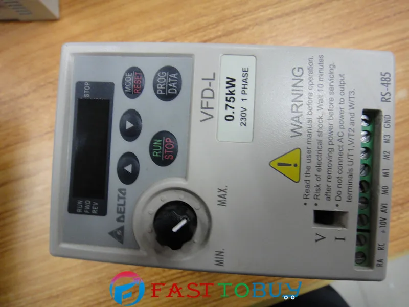 Delta Инвертор VFD частотно регулируемый привод VFD007L21A 1 фаза 220 В 0 75 кВт 1HP ~ 400 Гц резка