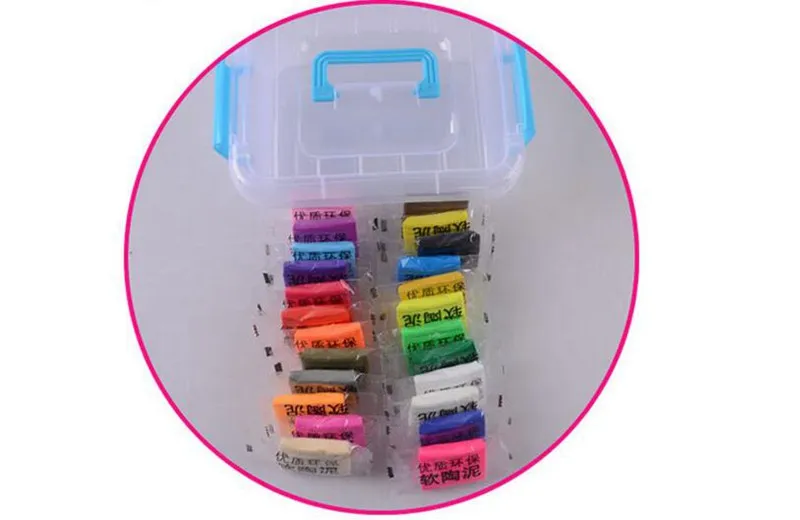 MOTOHOOD 24 colors DIY Polymer Clay Children Toys Slime Plasticine And Tool Kit Intelligent Plasticine Colorful Play Dough (3)