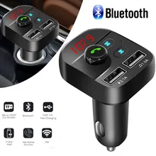 Автомобильный mp3 плеер USB Bluetooth fm-передатчик прикуриватель телефон Handsfree Зарядное Устройство Радио беспроводной двойной авто аксессуары# N