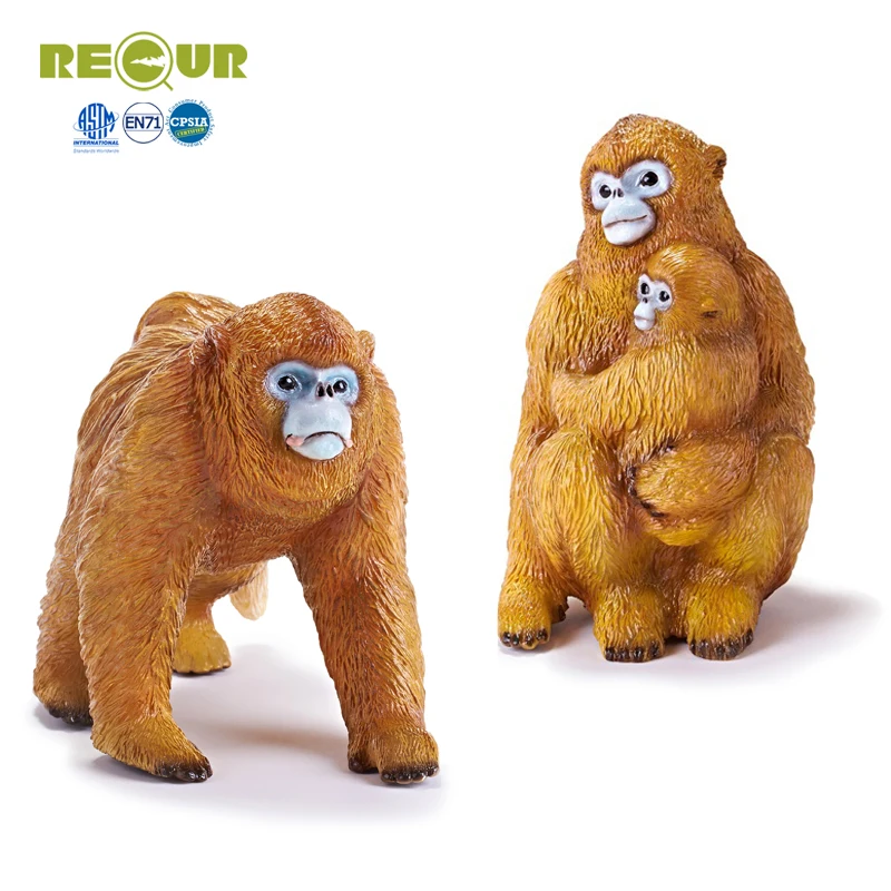 Recur Golden snub nosed monkey figure wild animal Simulation Model Hand ...