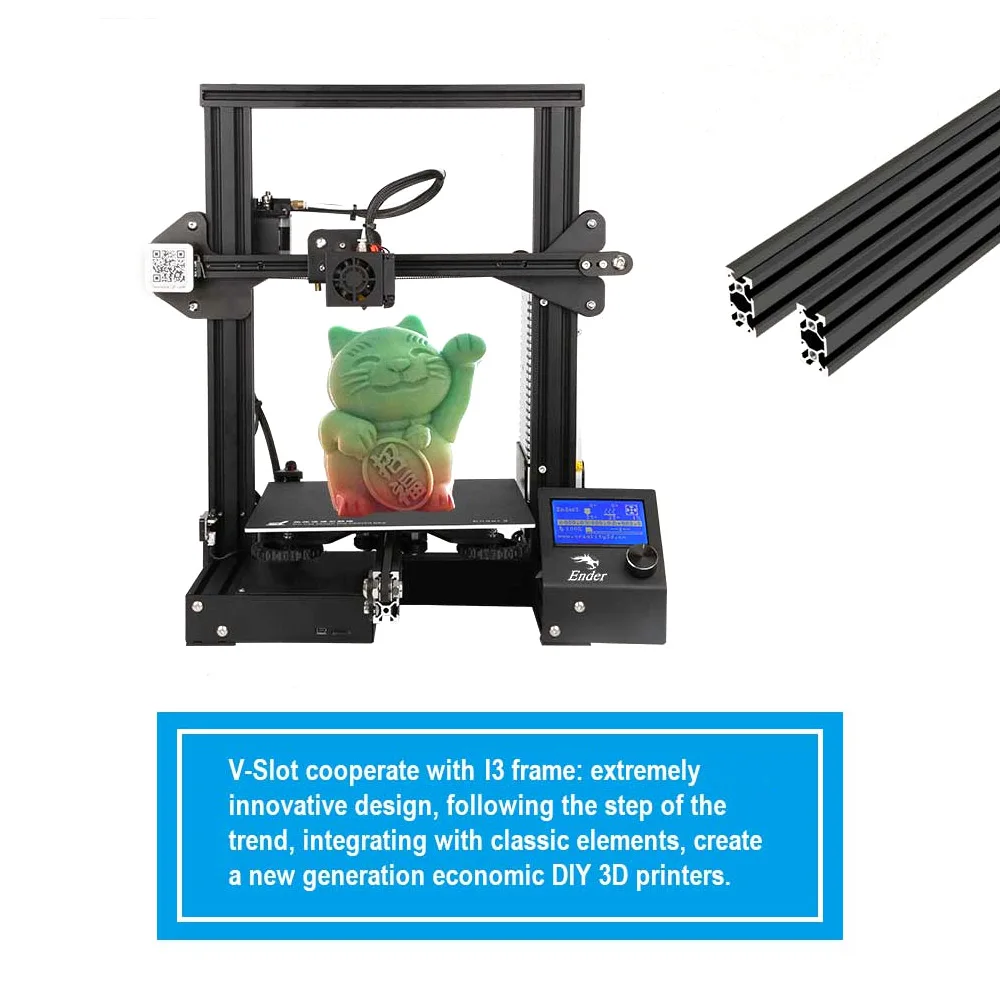 CREALITY 3d принтер Ender-3 DIY комплект 3d принтер большой размер I3 мини Ender 3 Resume отключение питания печать MeanWell power