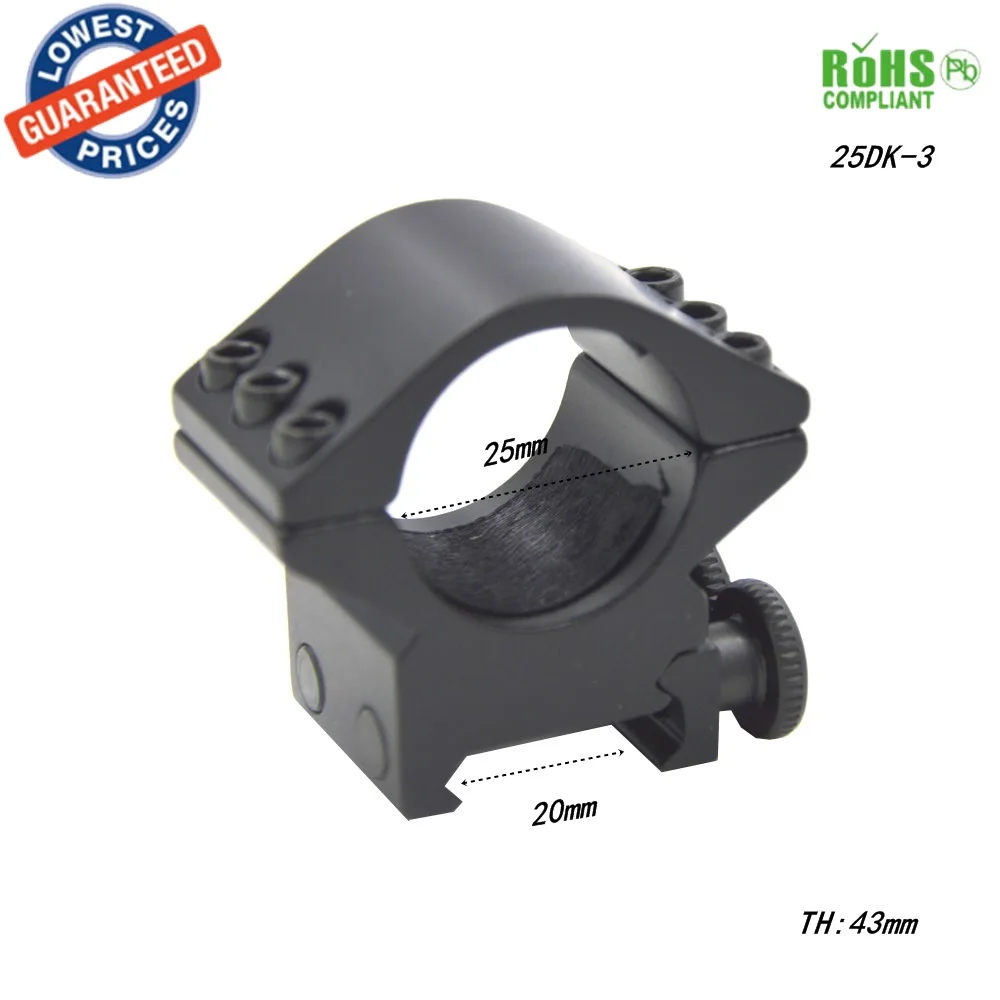 

AlonrFire 1pc 25DK-3 25mm tactical hunting Mount Holder Clip for 20MM extend Picatinny Weaver Mount