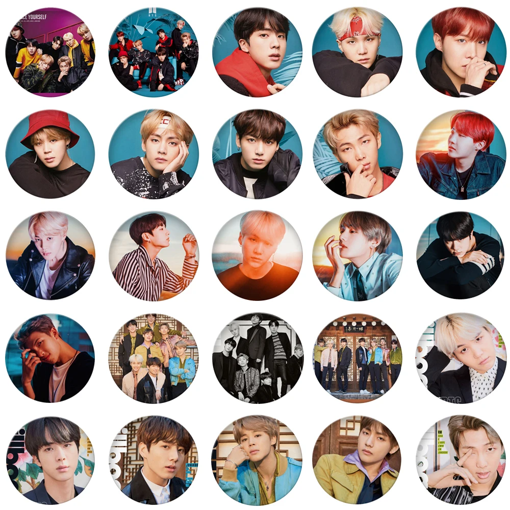 

Mini Korean KPOP Bangtan Boys Album FACE YOURSELF Brooch Pin Badge Accessories For Clothes Hat Backpack Decoration Fans Gift