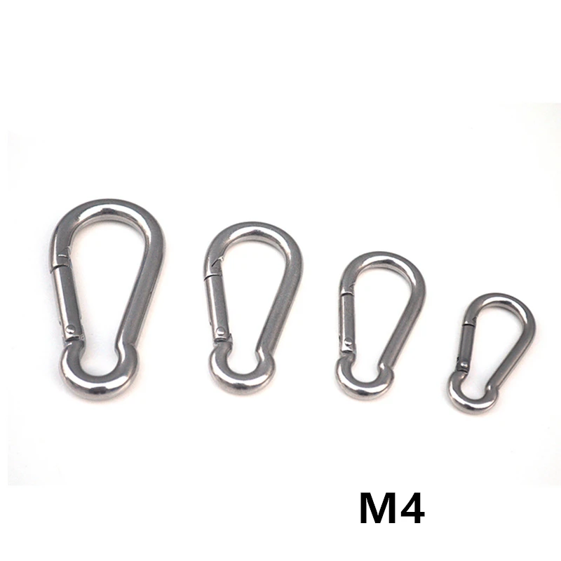

10pcs M4 Mountaineering Buckle Spring Carabiner Snap Hook Keychain