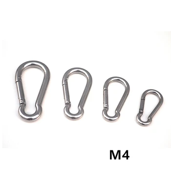 

10pcs M4 Mountaineering Buckle Spring Carabiner Snap Hook Keychain