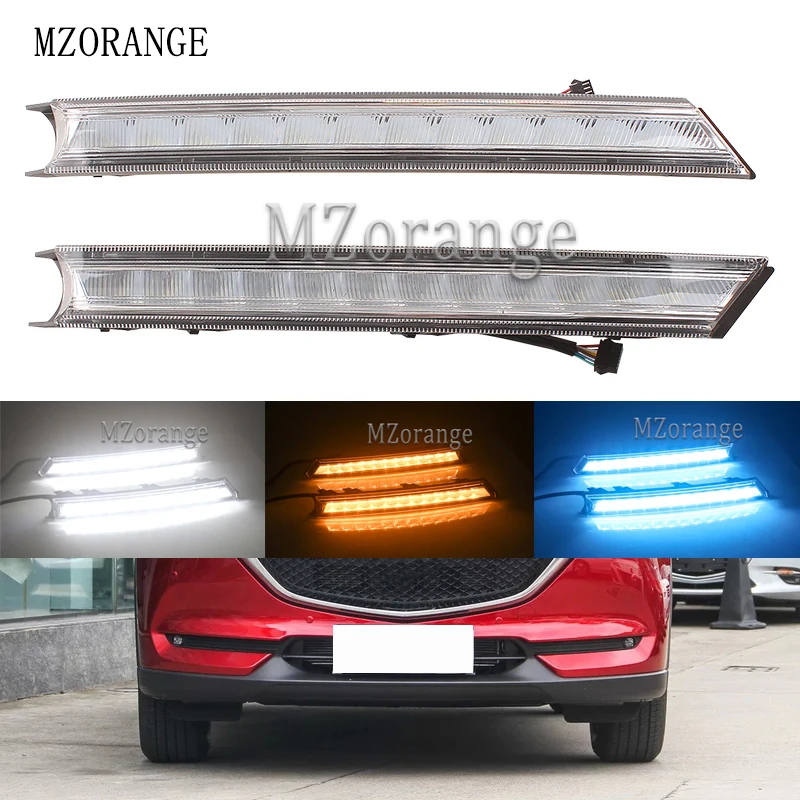 

MZORANGE For Mazda CX-5 CX5 2017 2018 Dynamic Turn Signal Relay Waterproof DRL 12V LED Daytime Running Light Fog Lamp Decoration