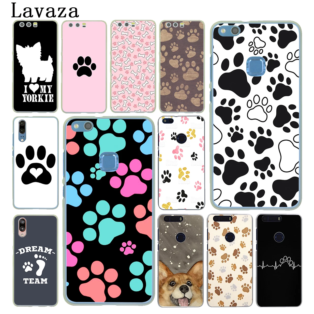 Жесткий чехол Lavaza с изображением лап собаки для Huawei P30 P20 Pro P9 P10 Plus P8 Lite Mini 2016 2017 P smart