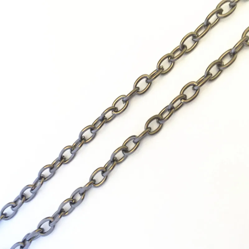 6.6ft/lot 4mmx5mm antique silver Necklace chain DIY Mini chain
