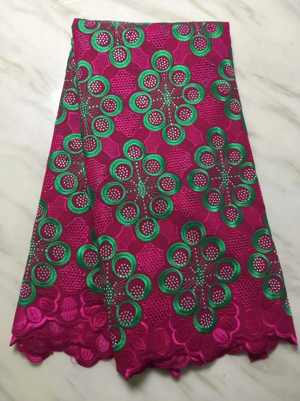 

High Quality Stones Swiss Voile Lace Switzerland African Embroidered Lace Fabric 2019 Nigerian Polyester Cotton for Man/Women