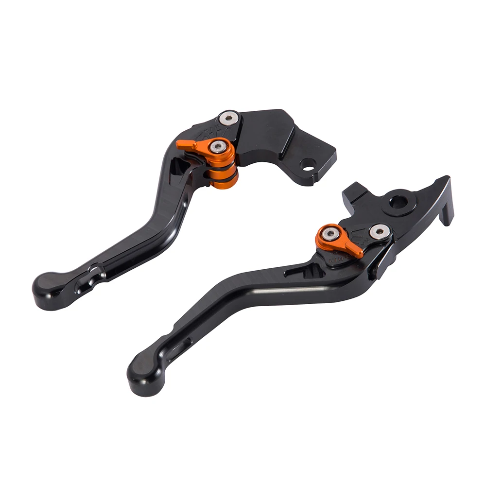Black CNC Brake Clutch side Levers Set Adjustable For KTM 125 200 390