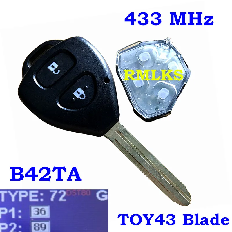 Для TOYOTA HILUX VIGO MK6 SR5 2 кнопочный пульт дистанционного управления 4D67 CHIP KEY