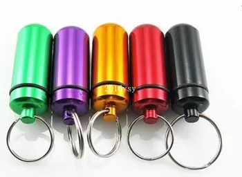 شراء شحن مجاني جديد جودة عالية المحمولة للماء البسيطة الأزرق الألومنيوم المفاتيح قرص التخزين صندوق حالة زجاجة حامل