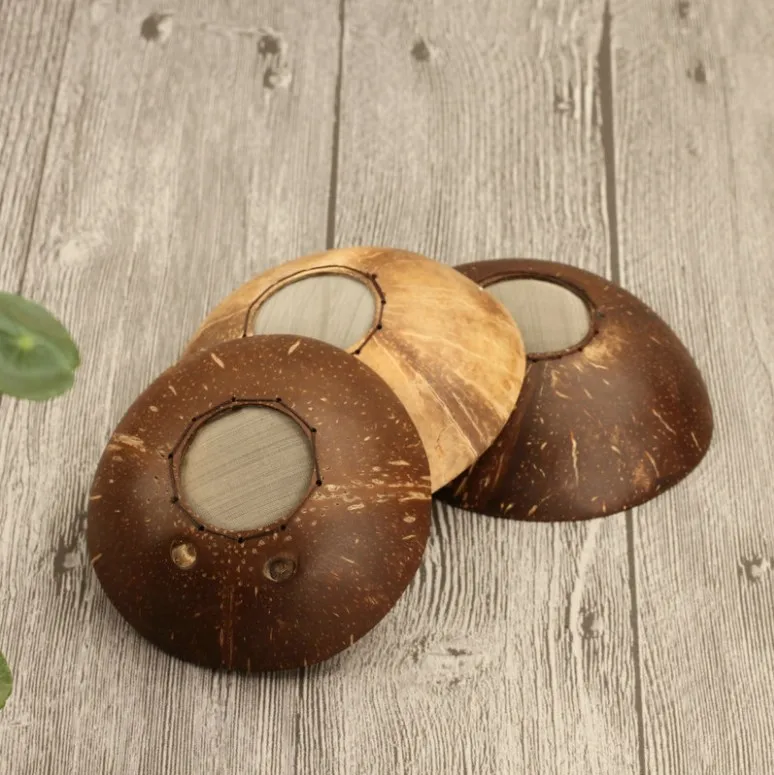 

Natural Coconut Shell Tea Strainer Fine Mesh Tea Strainers Tea Leaf Spice Filter Hand Made