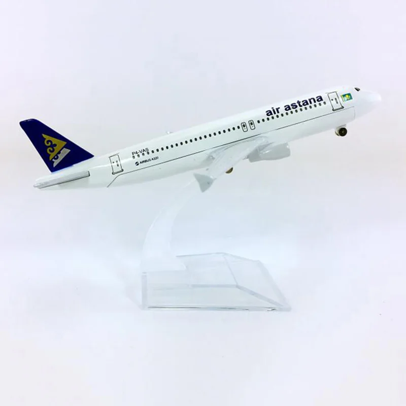 16 см 1:400 Airbus A320-200 модель Air Astana Airways с базовым сплавом самолет коллекция дисплей детский подарок