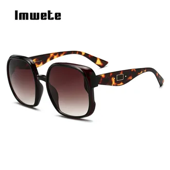 

Imwete Luxury Sunglasses Women Vintage Oversized Sun glasses Shades Female Elegant Square Driving Goggles UV400 Eyewear