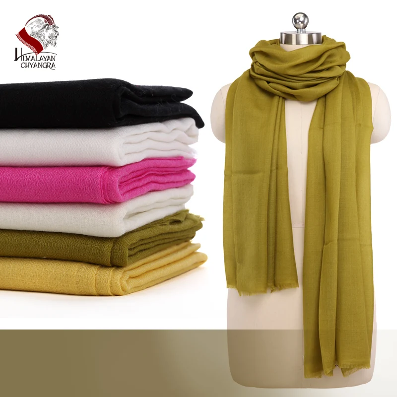 

Ultra Thin Nepalese 100% Cashmere/Pashmina Solid Color Whit Scarf Shawl Muffler Factory Bulk Wholesale Soft & Comfortable