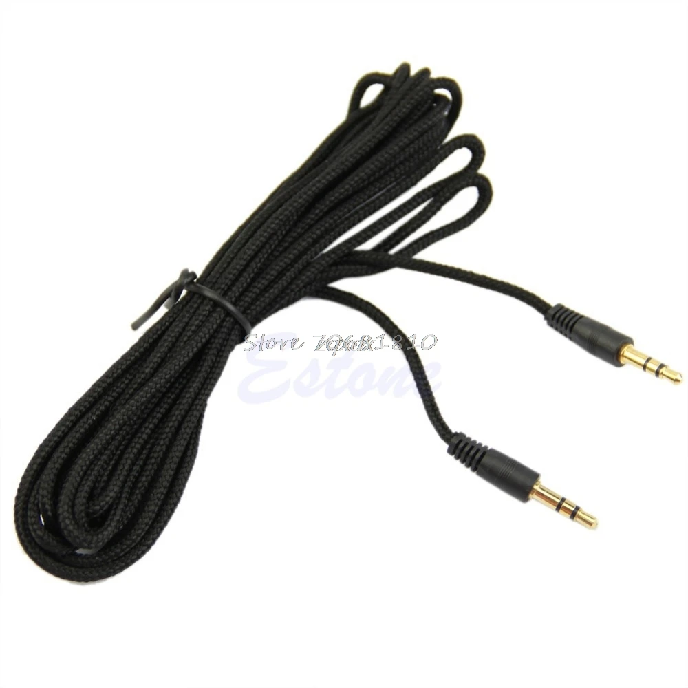 1.5M/3M/5M 3.5mm Car Aux Auxiliary Cord Male To Male Stereo Audio Cable