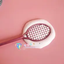 3 шт. 19,5 см DIY Мини ПВХ ракетка для бадминтона для детей пушистая форма слизи Хрустальный комплект для почвы прозрачный Слим поплавок шпатлевка кремовая клавиатура d12