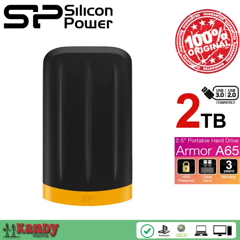Silicon Power A65 2TB USB 3 0 external hard drive hdd 2 5 hd disco duro