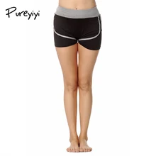 Pureyiyi Женские шорты летние резинка на талии спортивные шорты с принтом, быстро сохнет шорты женские короткие штаны для фитнеса