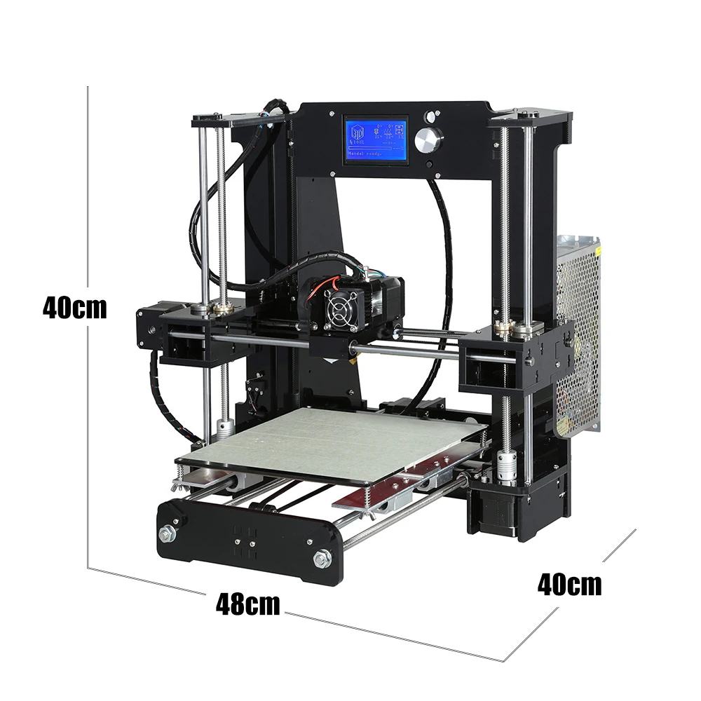 Anet A6 большой размер настольный 3d Принтер Комплекты Reprap i3 DIY самостоятельная сборка ЖК-экран с 16 Гб sd-картой размер печати 220*220*250 мм