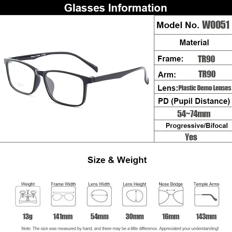 BAONONG Новое поступление простой дизайн черный Сверхлегкий TR90 оптические очки в роговой оправе рамки для Для мужчин, очки с диоптриями W0051
