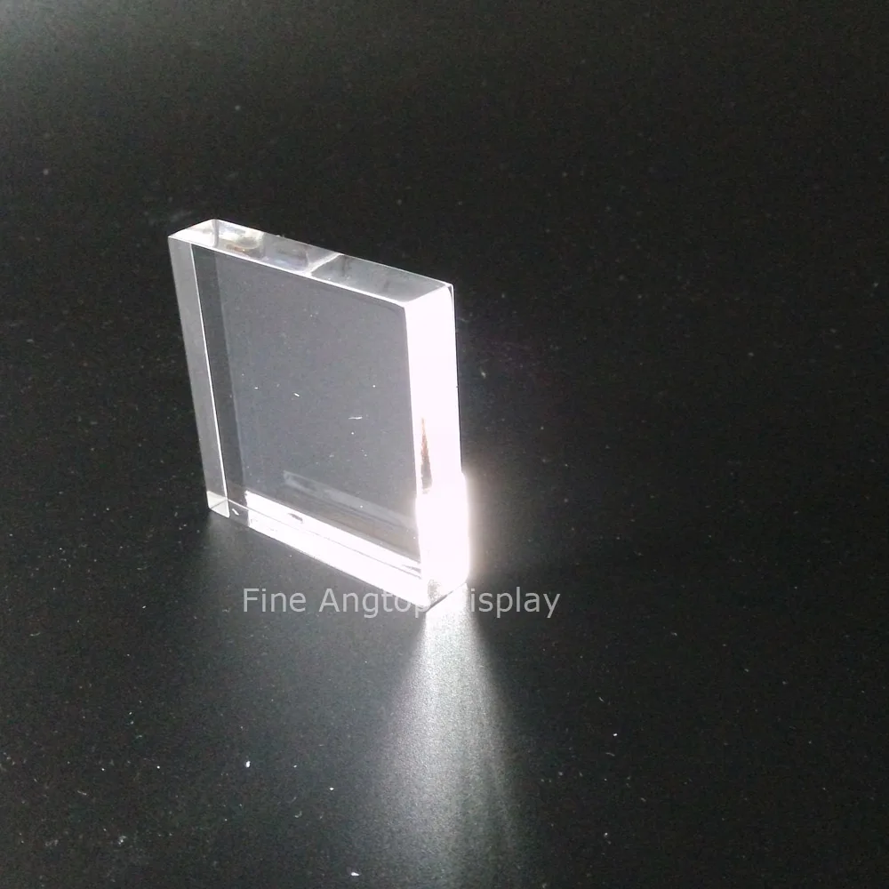 

100*100*20mm high transparent clear acrylic block plexiglass display panel perspex jewelry ring necklace display stand