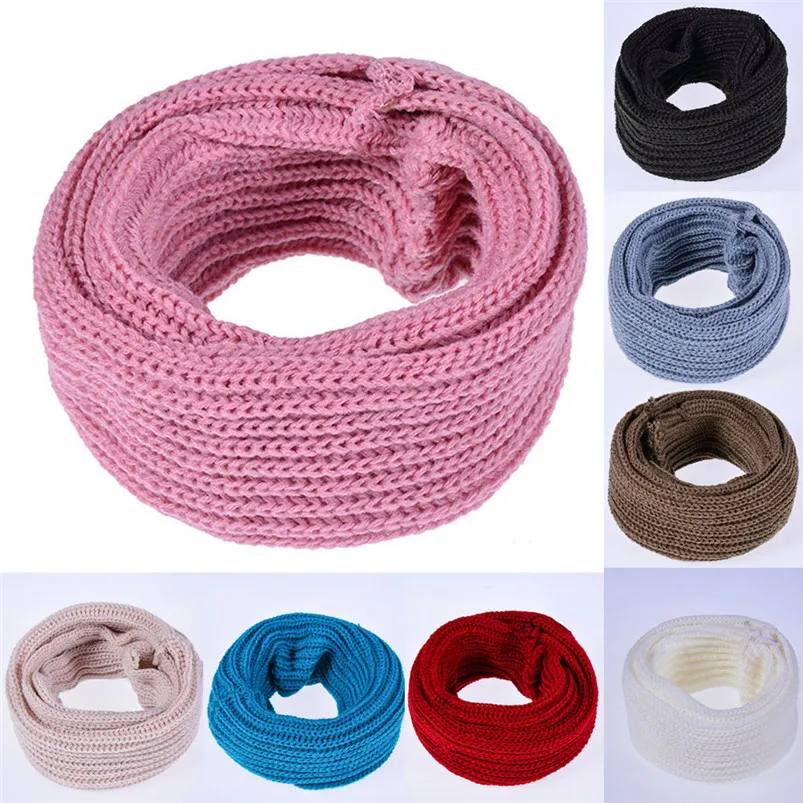 Soft Men Women Scarf Winter Warm Scarves Wrap Knitted Collar Circle Shawl Knitted Sleeves Couple Bib women scarf D20 (8)