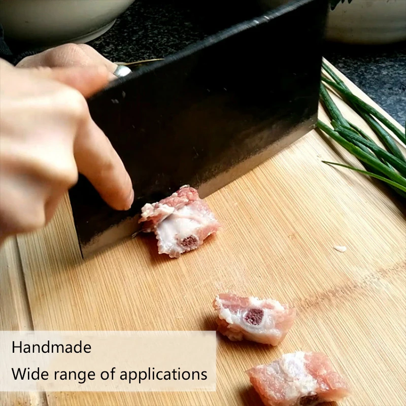 1Pcs Pure Handmade integrally formed manganese steel kitchen knife slicing knife handle bone knife - Image 2