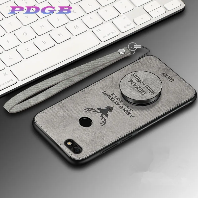 Чехол с 3d рисунком оленя для Huawei Y7 Prime 2018 Y9 2019 Y6 Nova 3 3i 3e 4 4e Honor V20 V10 V9 Play case Elk Lanyard +