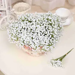 Искусственные 1 шт. белые детские дышащие Цветы Поддельные Gypsophila DIY Цветочные букеты композиция Свадебный домашний декор