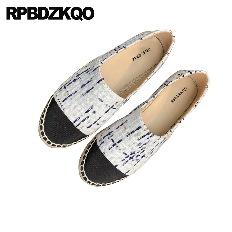 

espadrilles comfortable women plaid slip on designer italian walking fisherman china flats breathable hemp wide fit shoes ladies