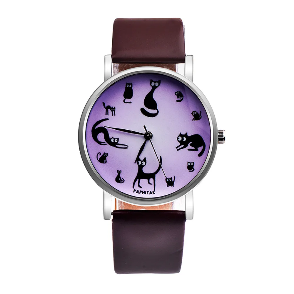 

New Fashion Watch Leather Band Quartz Watches Casual Luxury Simple small size Round Shape Business LED Wristwatch for ladies