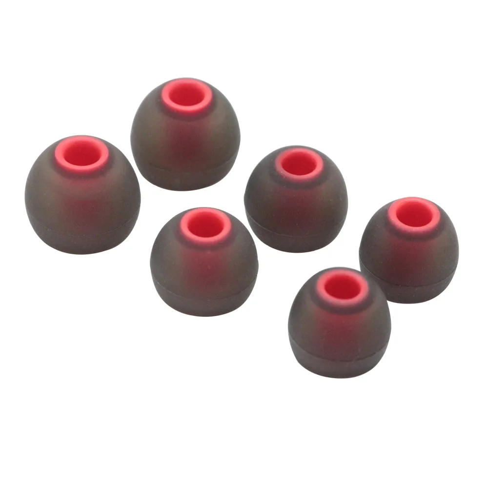 

POYATU 3 Pairs(6pcs) L M S Silicone Eartips Ear Sleeve Ear Tip buds for KZ ATES ATE ATR ZST ZS6 Earphone LZ A4 DZ9 Tips Earbuds