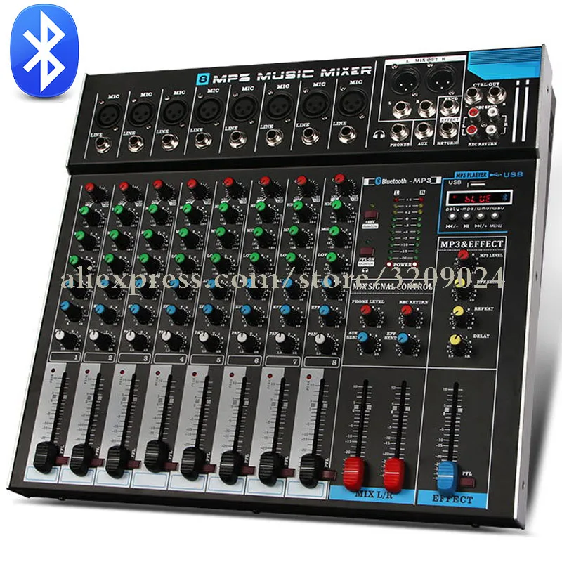 Pro 8 Channel Bluetooth Mixer Stage Conference