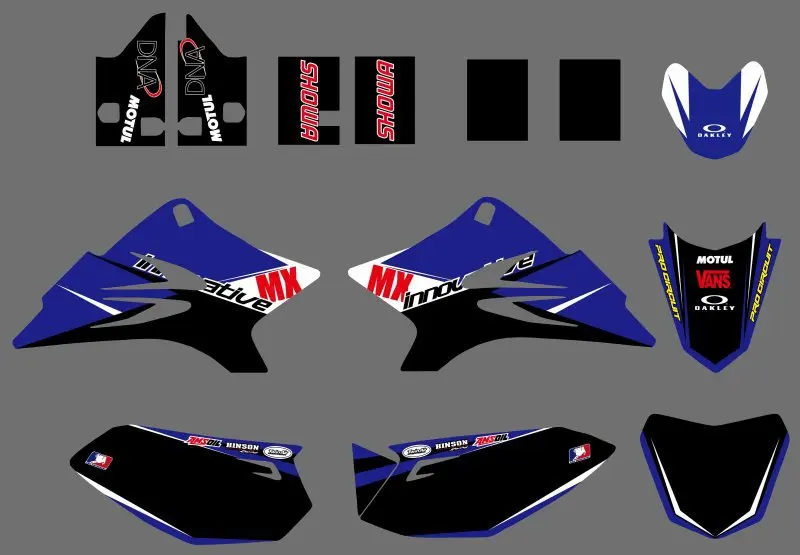 H2CNC Graphics & Background Decal Sticker Kits for Yamaha TTR50 2006