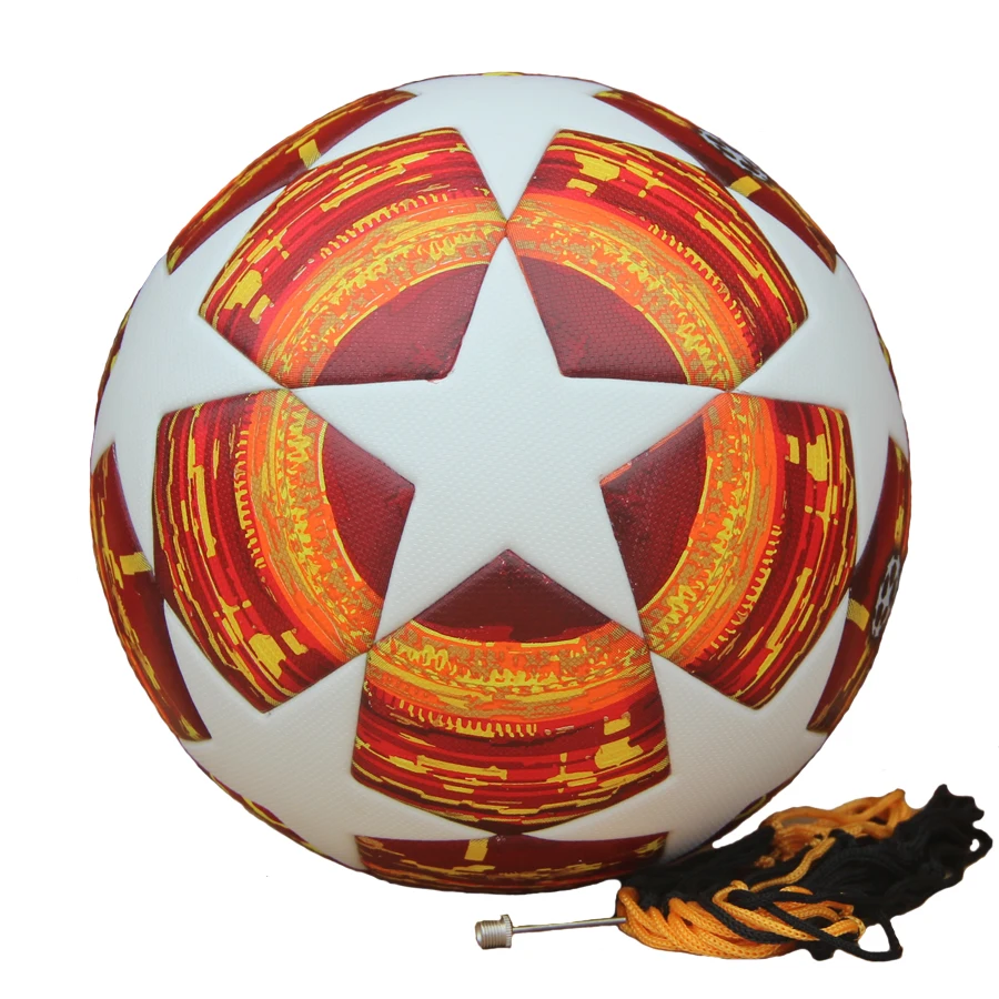 

Red Madrid 19 Final Balls 2018 2019 League Soccer Ball PU high quality seamless paste skin Blue football ball Size 5