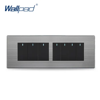 

7 Gang 2 Way Switch Hot Sale China Manufacturer Wallpad Push Button One-Side Click Luxury Wall Light