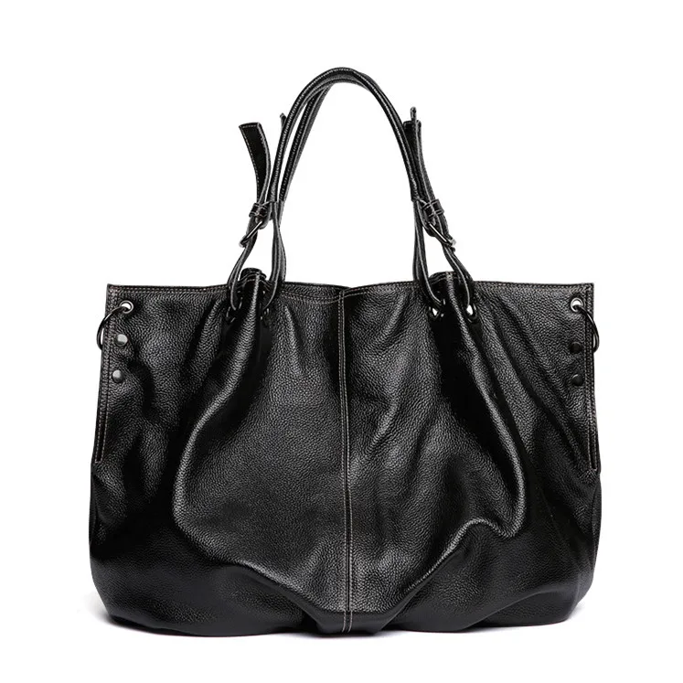 women genuine leather big one shoulder bag for female large luxury