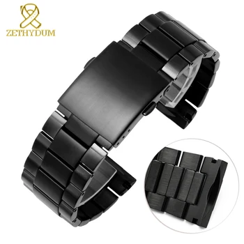 

Cambered end stainless steel watchband 26mm solid metal watch strap for diesel DZ4318 DZ4323 DZ4283 DZ4309 watch band