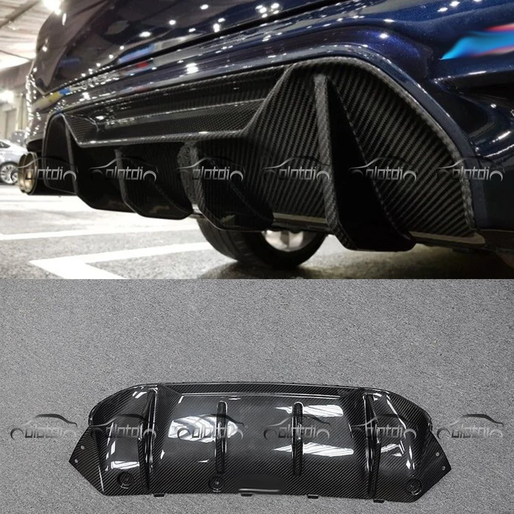 

OLOTDI Good Fitment Carbon Fiber Weave P Style Back Lip Rear Bumper Spoiler Diffuser For BMW F90 M5 Car Styling car accessories