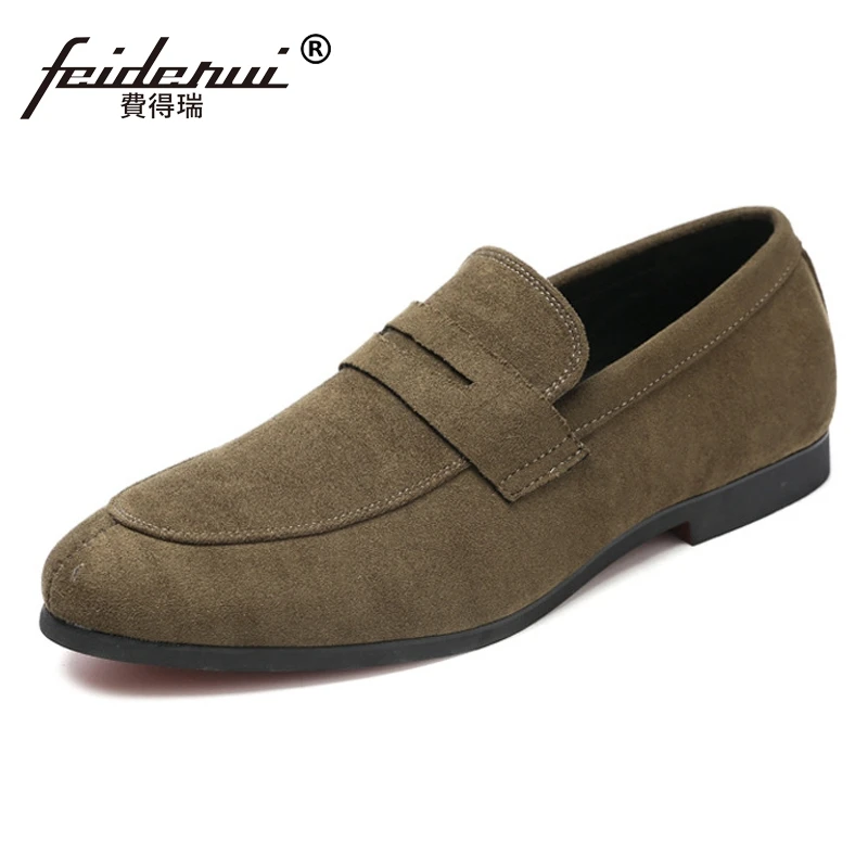 

Big Size 37-48 New Arrival Nubuck Flock Men's Casual Loafers Round Toe Slip on Suede Comfortable Man Moccasin Shoes CMS55